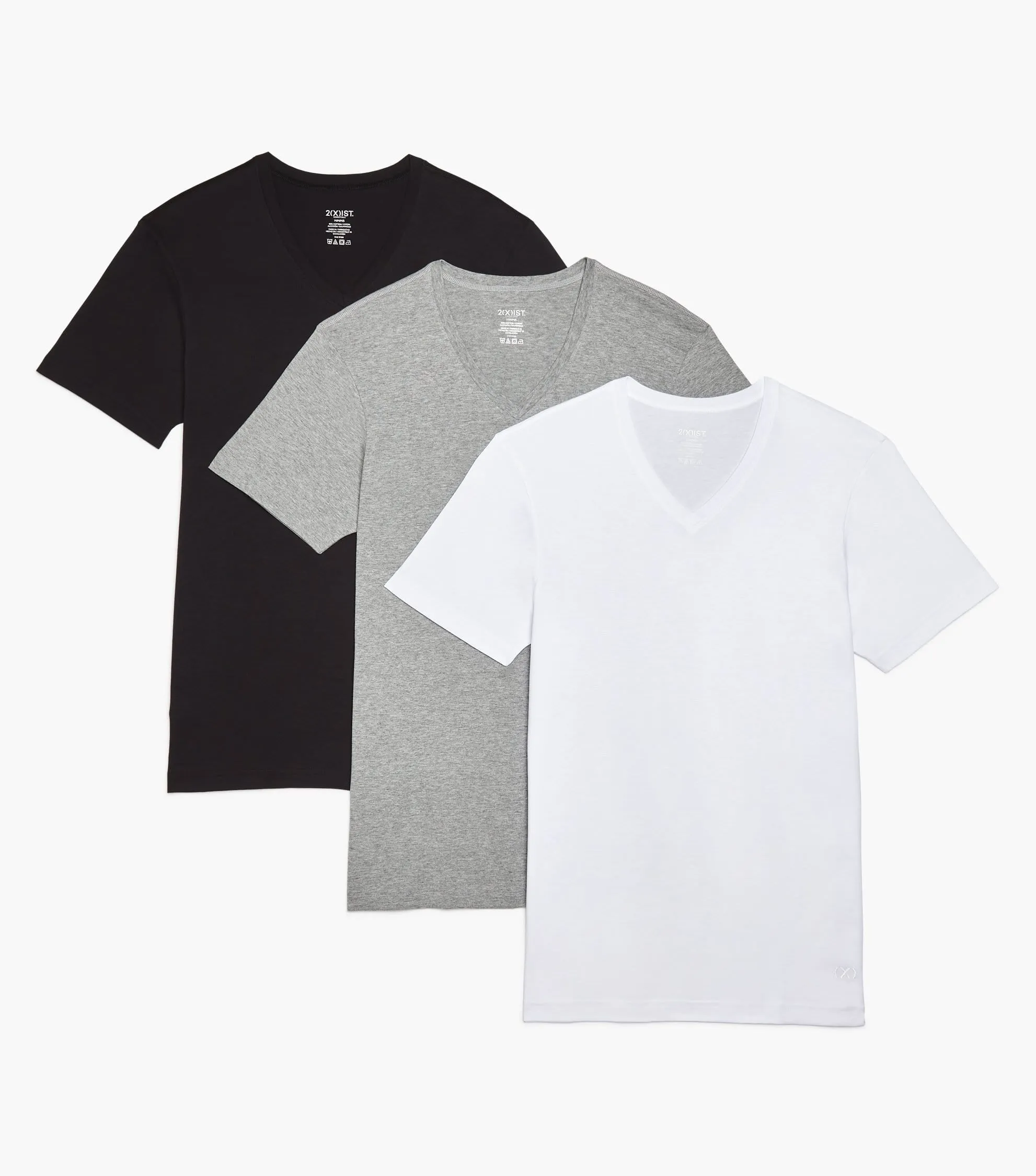 Essential Cotton V-Neck T-Shirt 3-Pack sold by 2xist