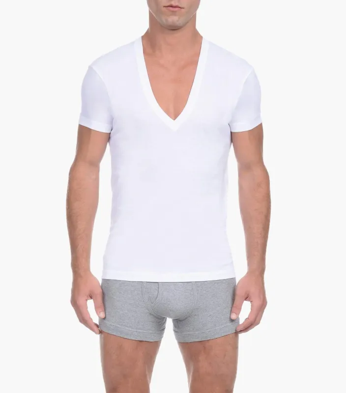 Pima Cotton Slim-Fit Deep V-Neck sold by 2xist