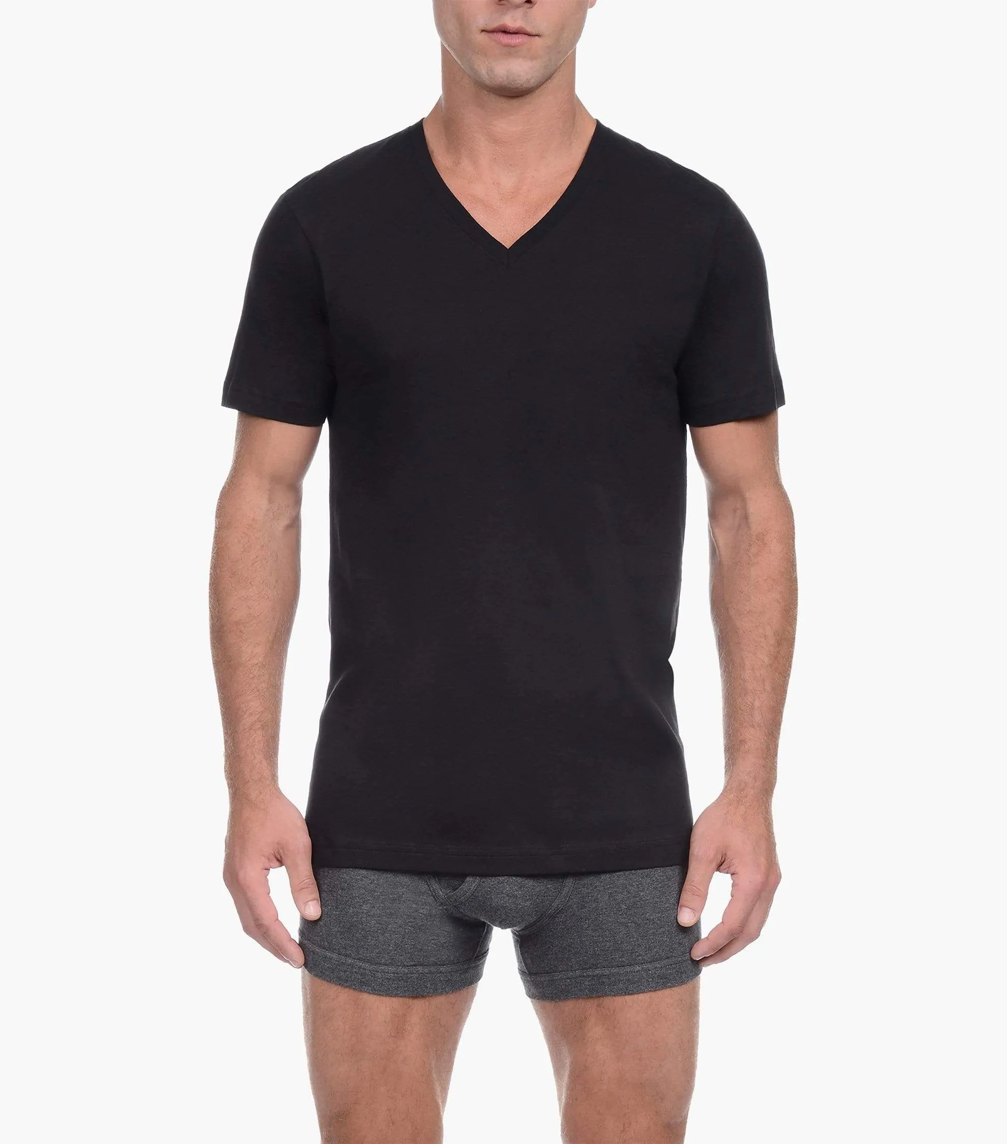 Essential Cotton V-Neck T-Shirt 3-Pack sold by 2xist product image thumbnail 2