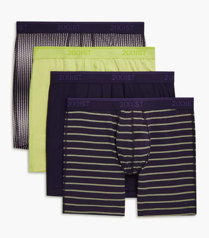 Cotton Stretch 6" Boxer Brief 3+1 Bonus Pack sold by 2xist