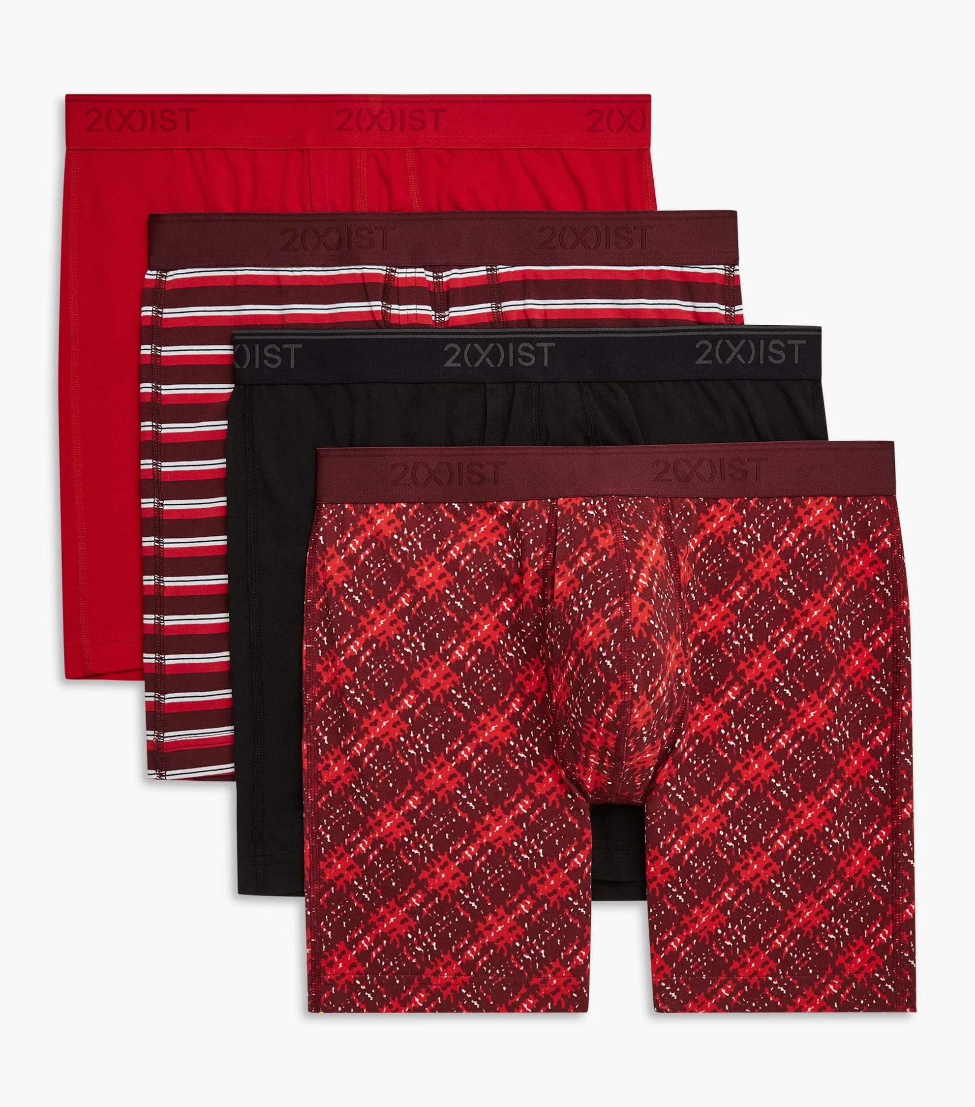 Cotton Stretch 6" Boxer Brief 3+1 Bonus Pack sold by 2xist