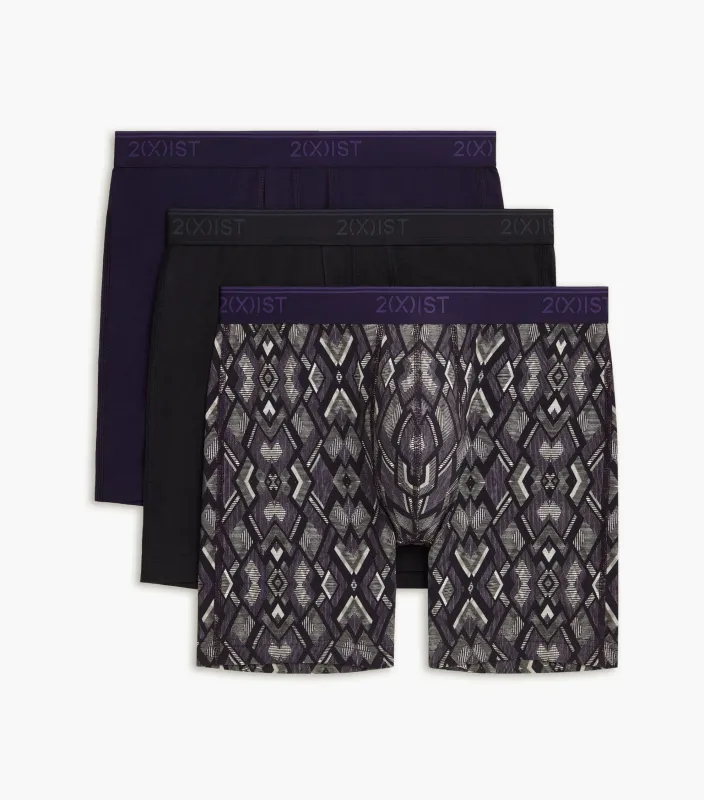 Cotton Stretch 6" Boxer Brief 3-Pack sold by 2xist