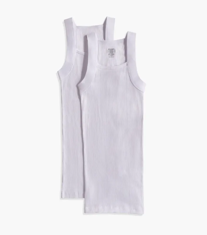Essential Cotton Square-Cut Tank 2-Pack sold by 2xist