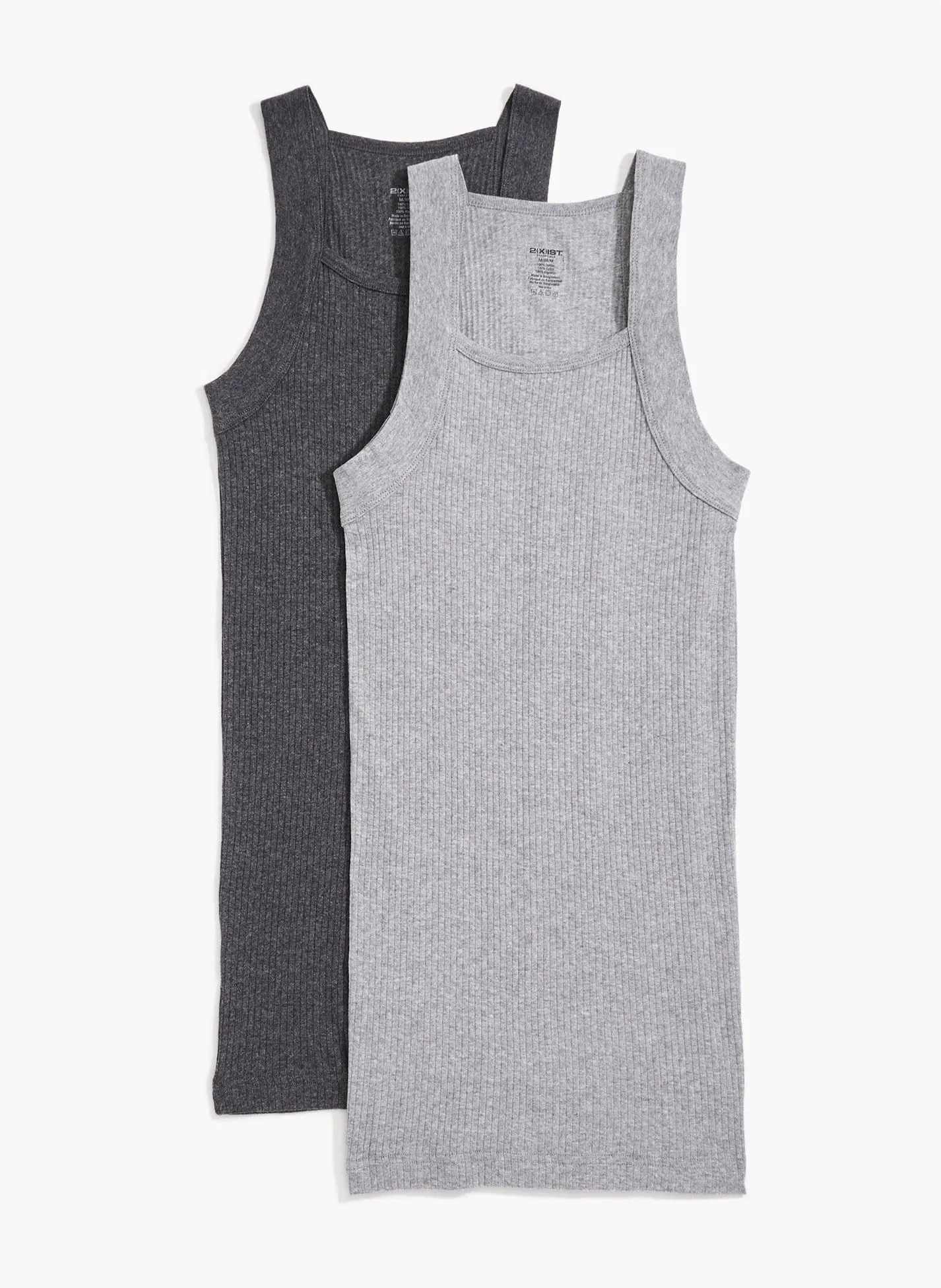 Essential Cotton Square-Cut Tank 2-Pack sold by 2xist