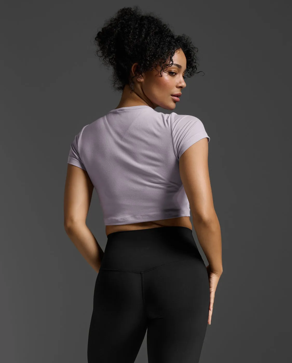 Fluid Ribbed Crop Tee sold by 2xu product image thumbnail 3