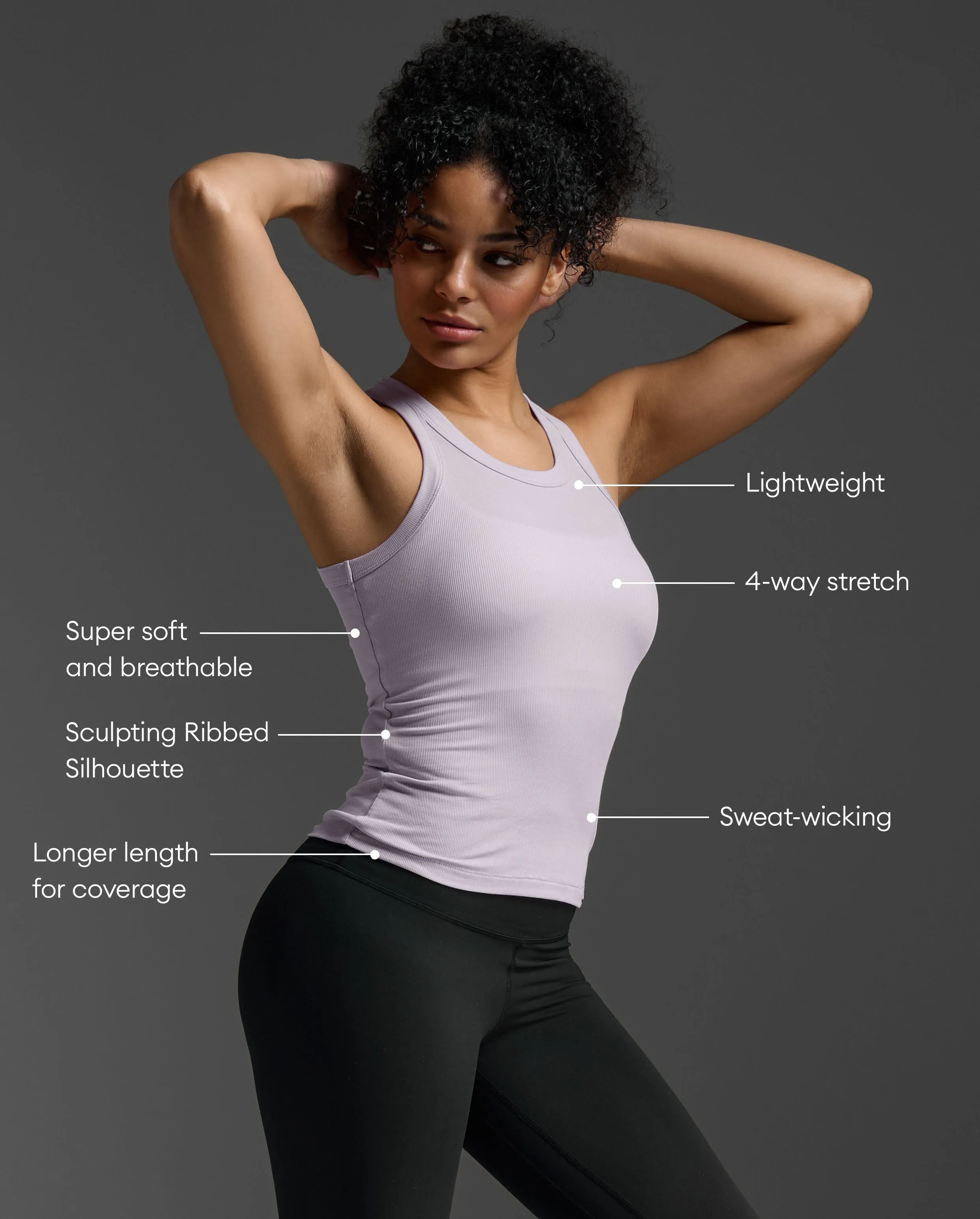 Fluid Ribbed Tank sold by 2xu product image thumbnail 5