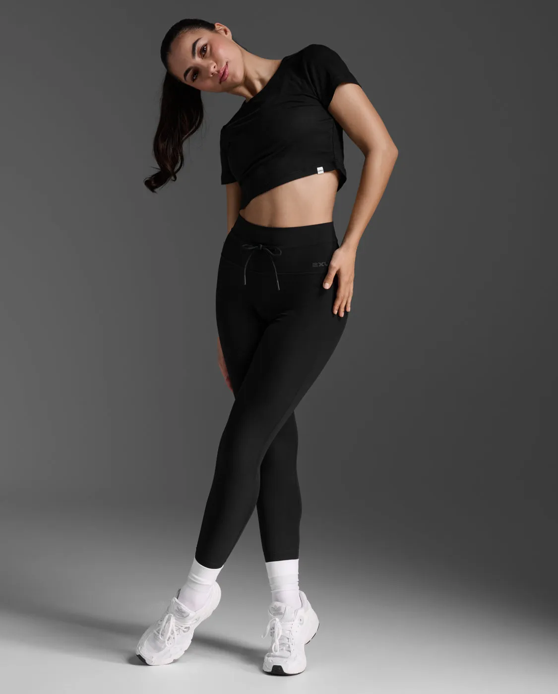 Fluid Modal Ribbed Crop Tee sold by 2xu product image thumbnail 5