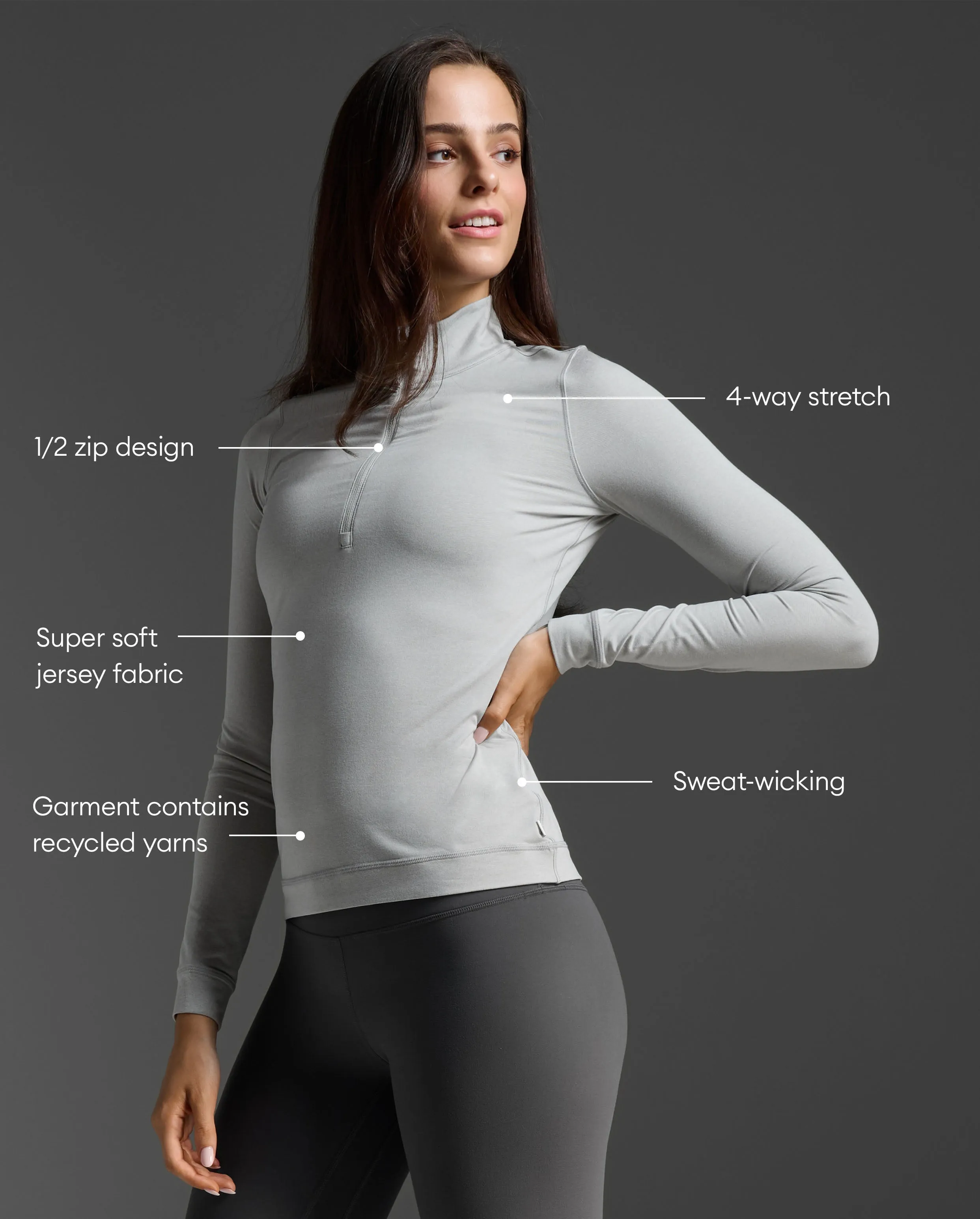 Flex 1/2 Zip Long Sleeve sold by 2xu product image thumbnail 2