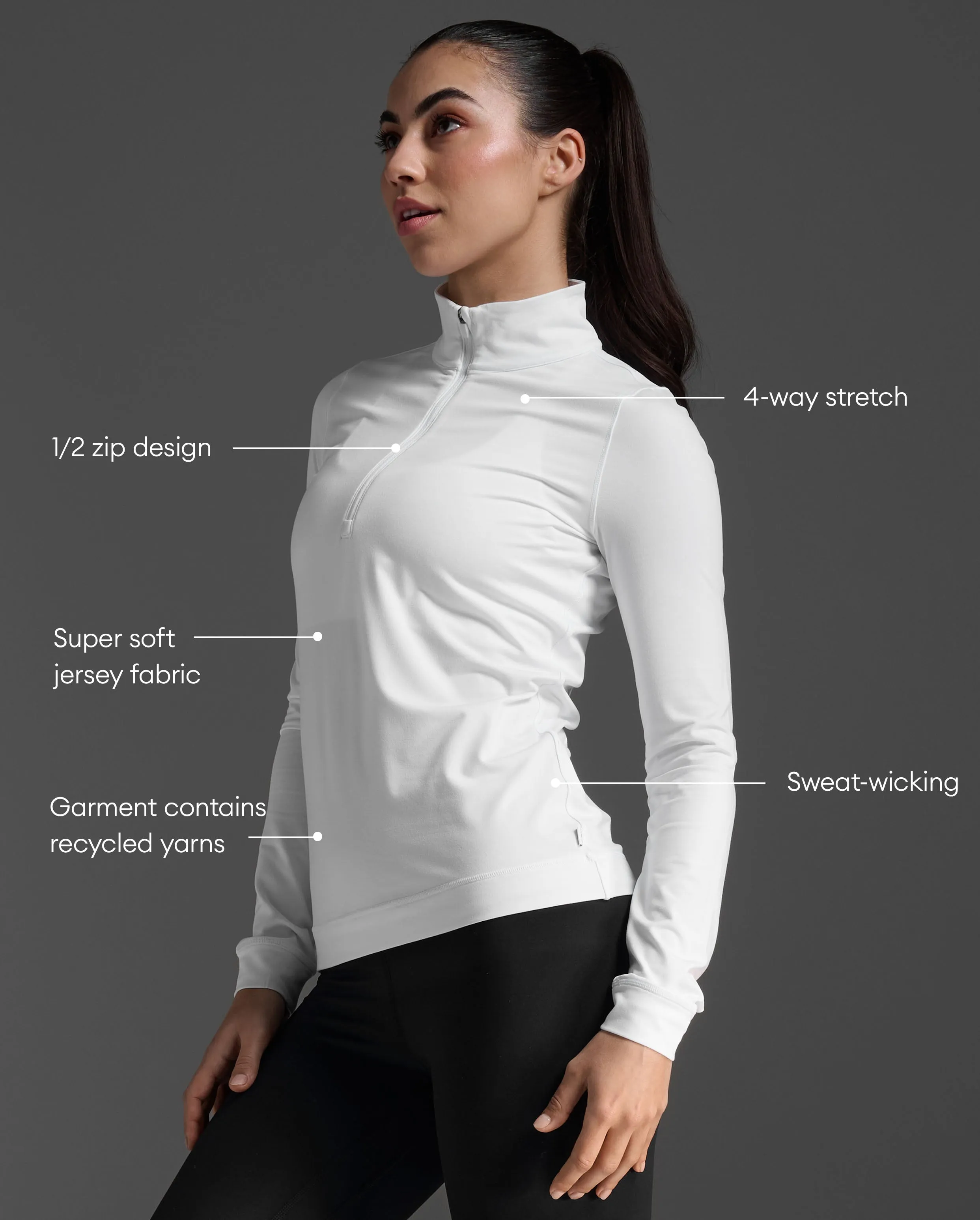 Flex 1/2 Zip Long Sleeve sold by 2xu product image thumbnail 2