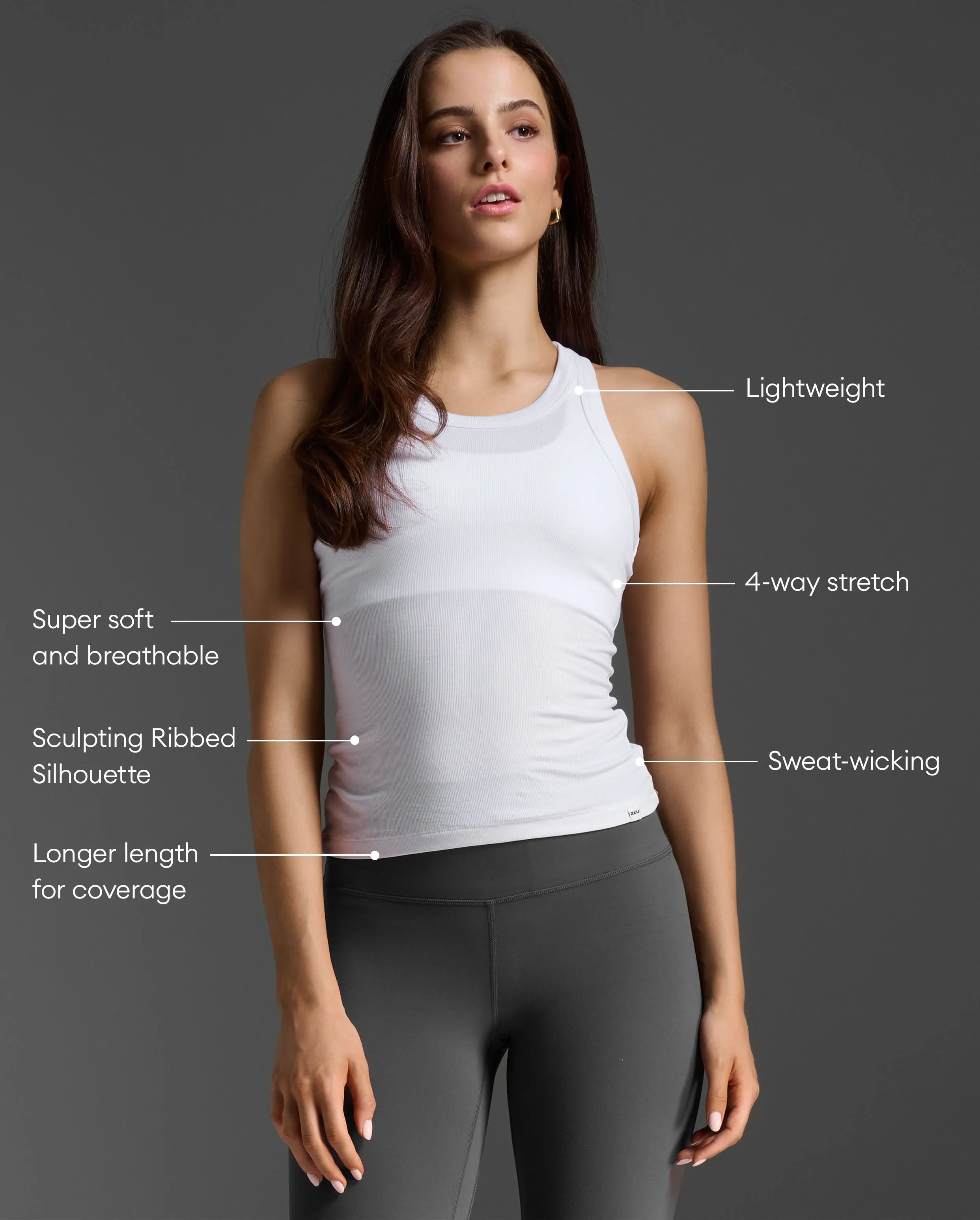 Fluid Ribbed Tank sold by 2xu product image thumbnail 2