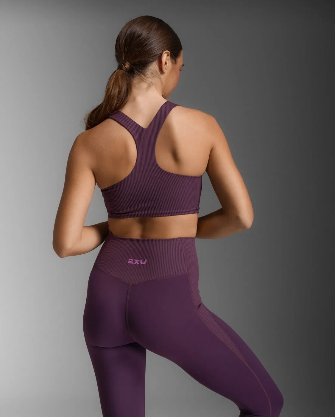 Ribbed Longline Low Impact Bra sold by 2xu product image thumbnail 3