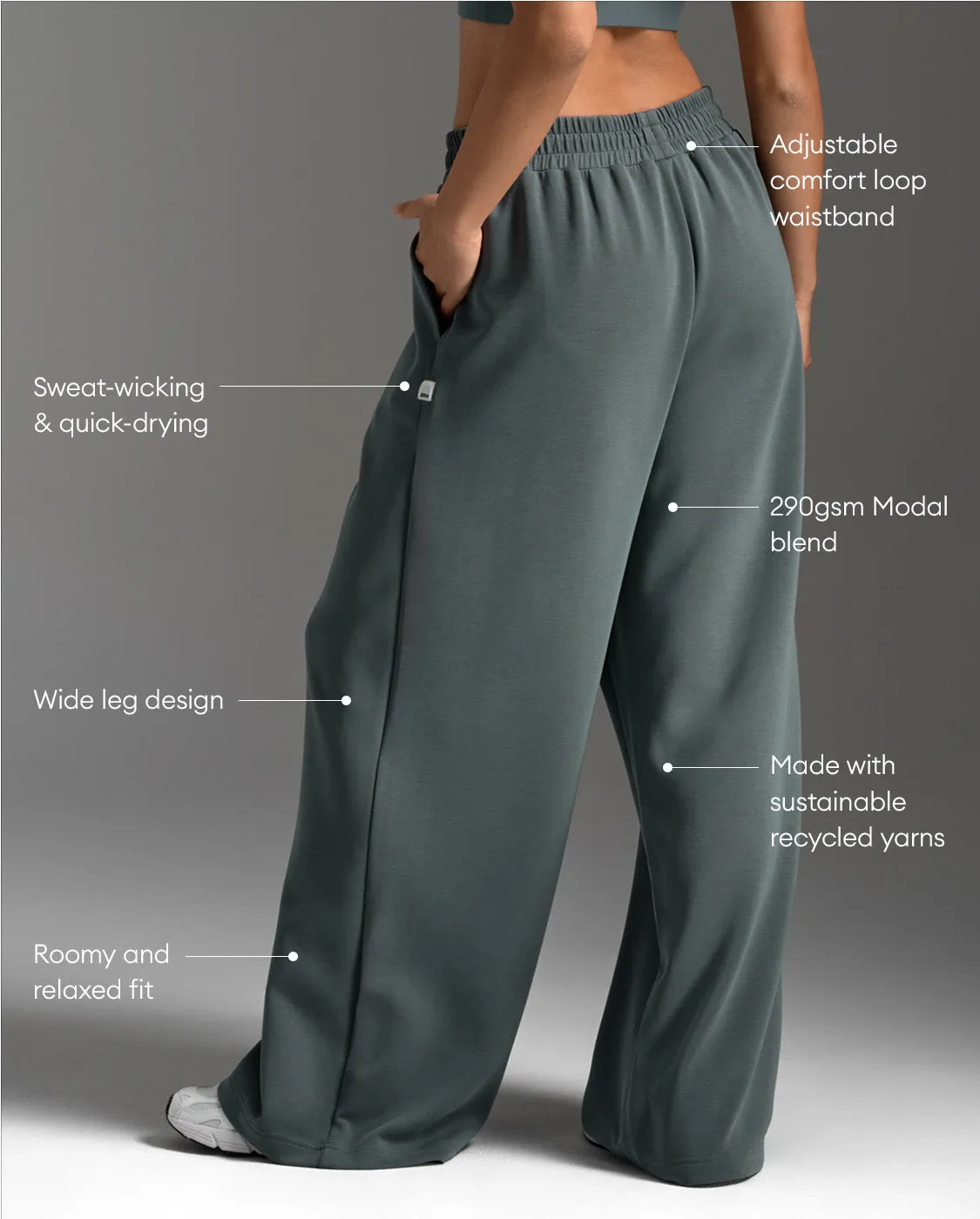 Wonderluxe Sand Washed Wide Leg Pants sold by 2xu product image thumbnail 2