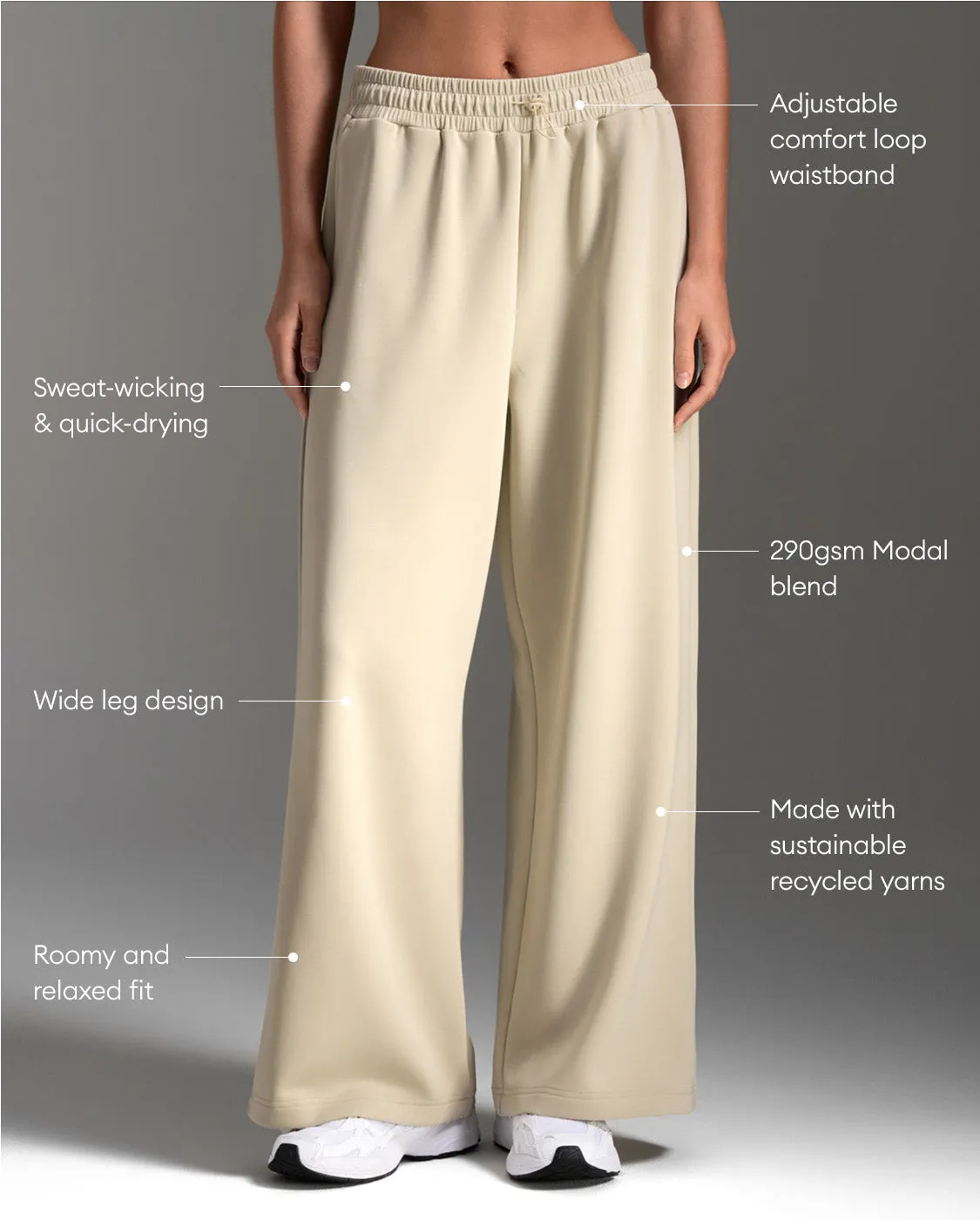 Wonderluxe Sand Washed Wide Leg Pants sold by 2xu product image thumbnail 2