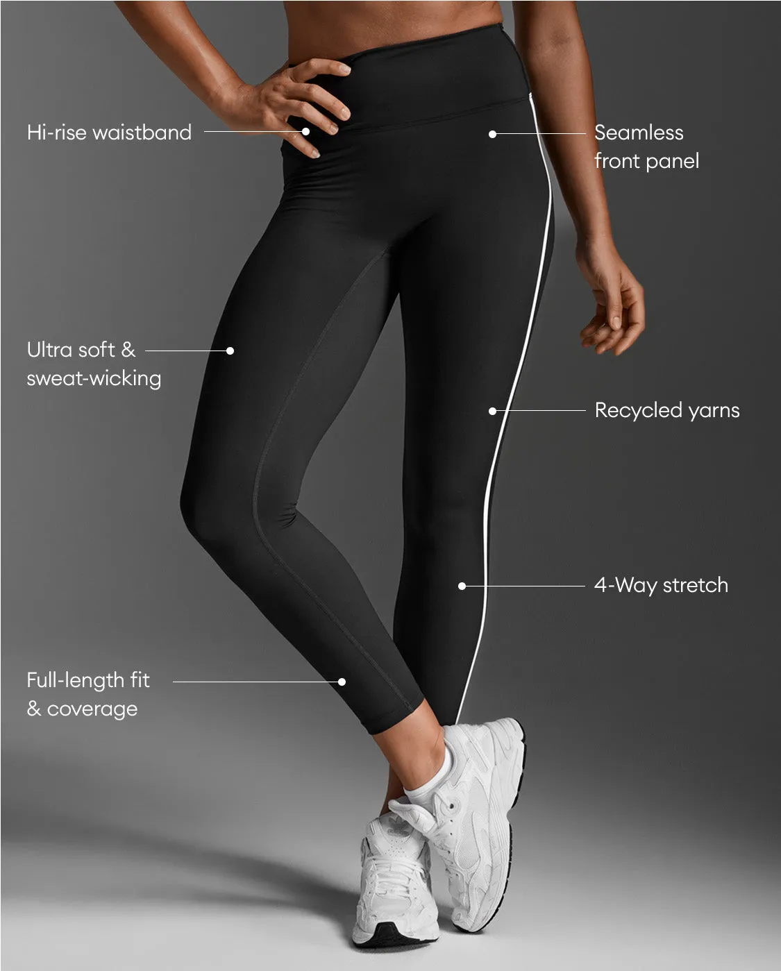 Fluid Contrast Hi-Rise Tights sold by 2xu product image thumbnail 2