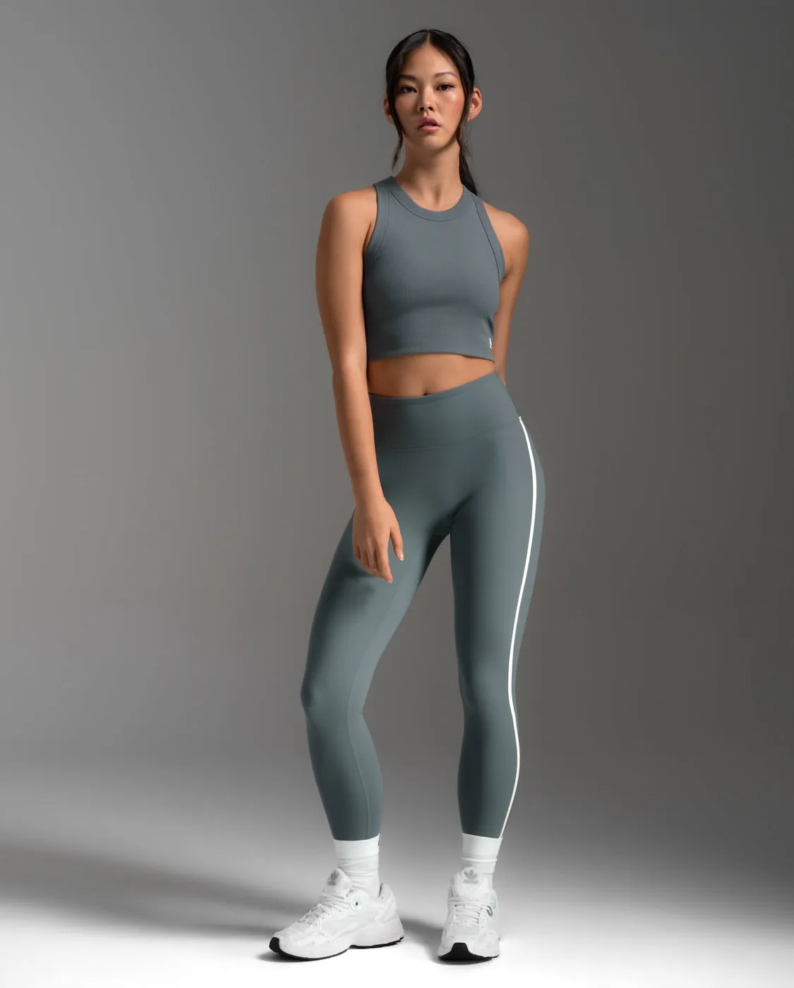 Fluid Tencel Ribbed Crop Tank sold by 2xu product image thumbnail 3