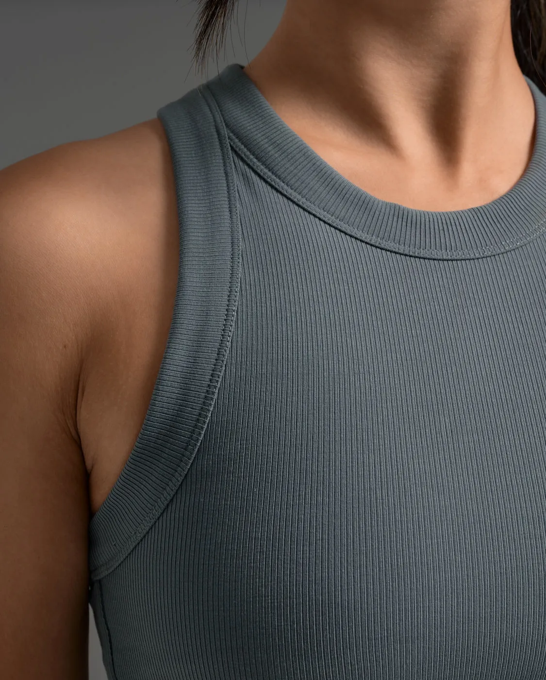 Fluid Tencel Ribbed Crop Tank sold by 2xu product image thumbnail 5