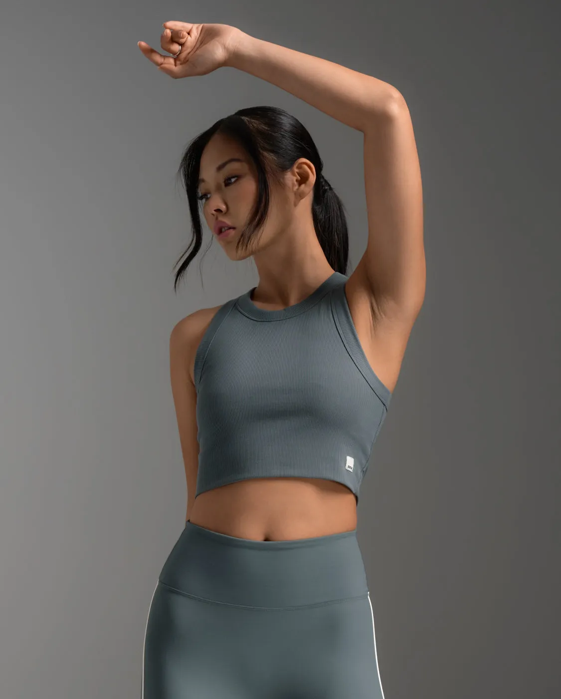 Fluid Tencel Ribbed Crop Tank sold by 2xu