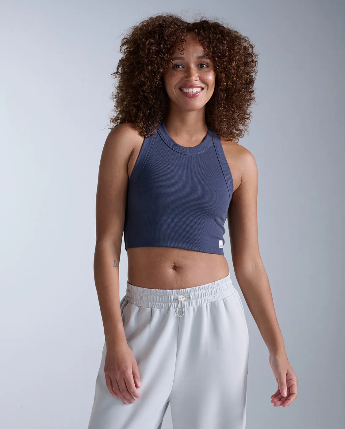 Fluid Tencel Ribbed Crop Tank sold by 2xu