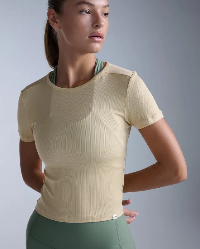 Fluid Modal Ribbed Crop Tee made by 2xu
