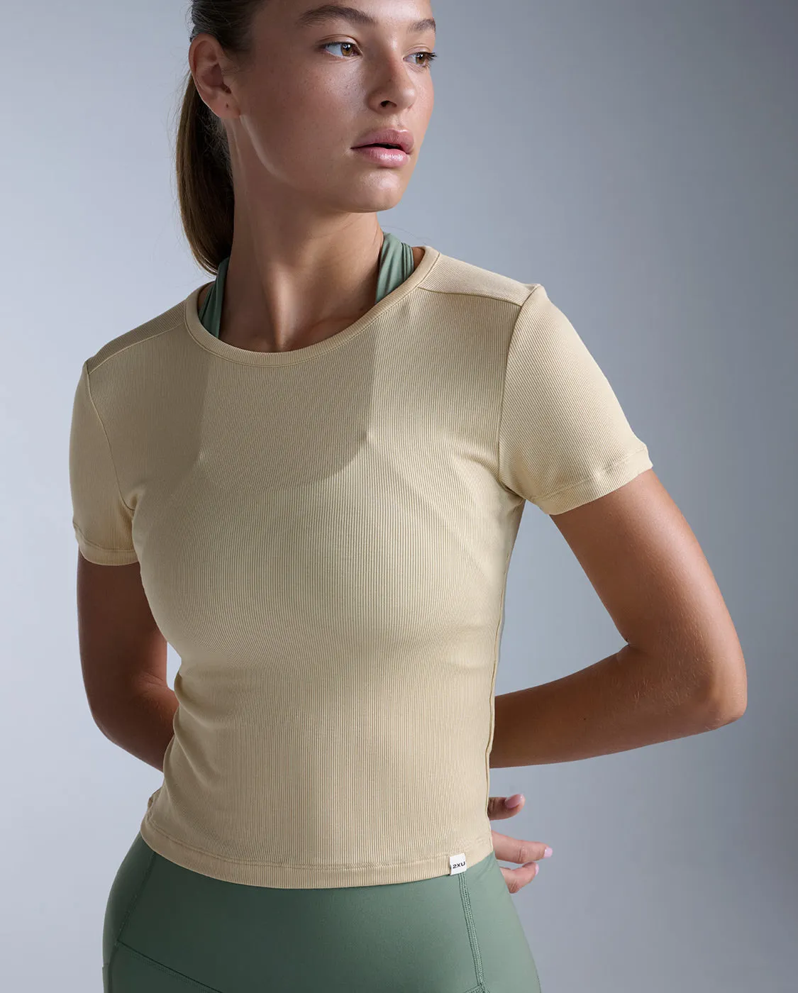 Fluid Modal Ribbed Crop Tee sold by 2xu