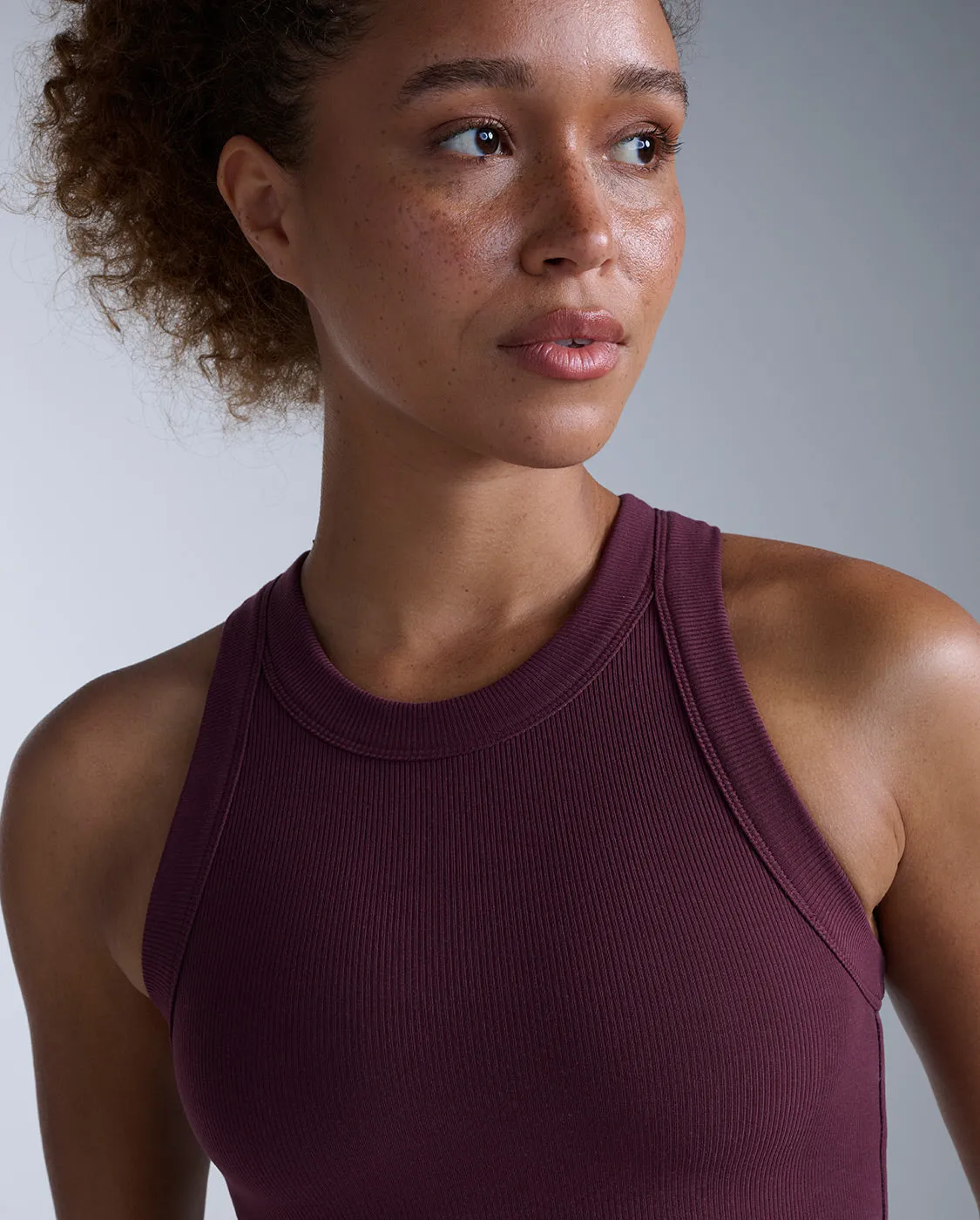 Fluid Tencel Ribbed Crop Tank sold by 2xu product image thumbnail 4