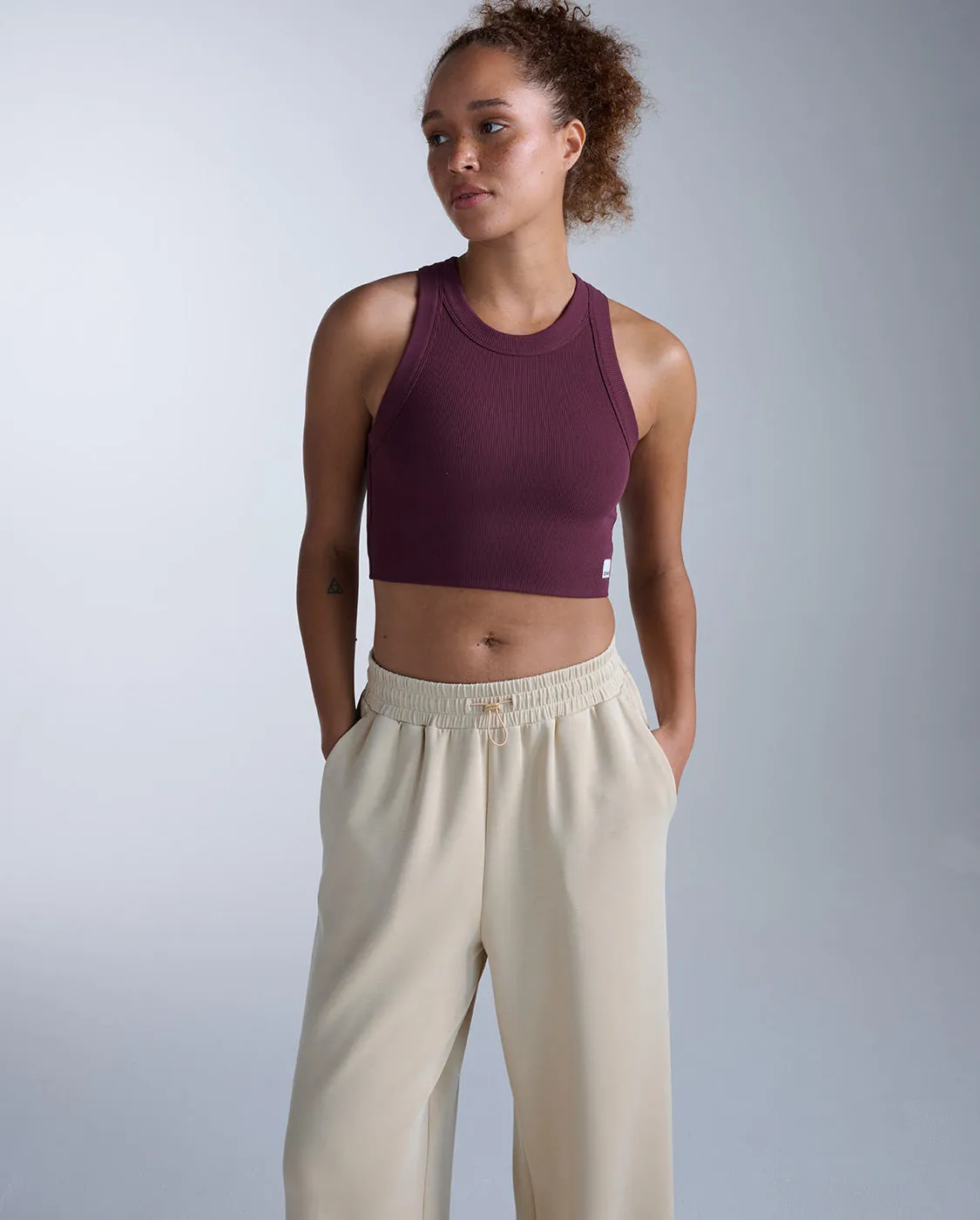 Fluid Tencel Ribbed Crop Tank sold by 2xu