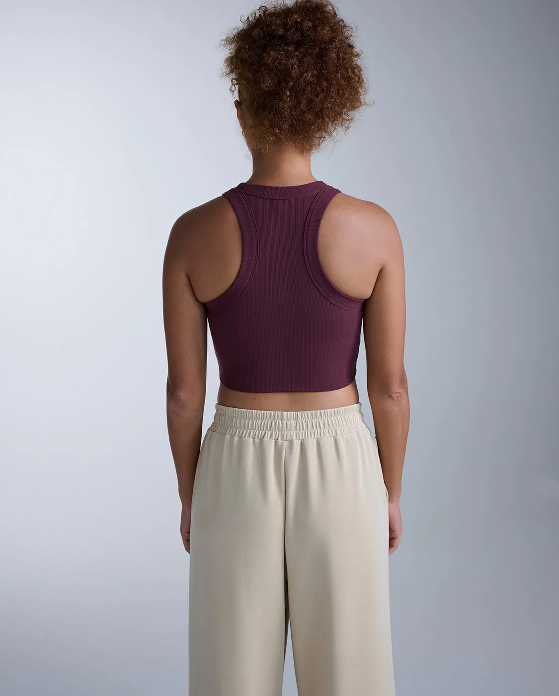 Fluid Tencel Ribbed Crop Tank sold by 2xu product image thumbnail 2