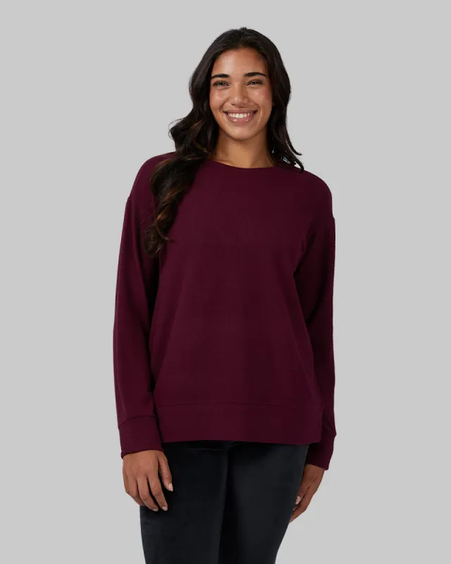 WOMEN'S SOFT SWEATER KNIT CREW TOP made by 32 Degrees