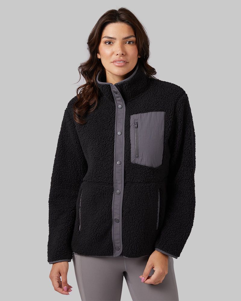 WOMEN'S COZY SHERPA SNAP JACKET sold by 32 Degrees product image thumbnail 5