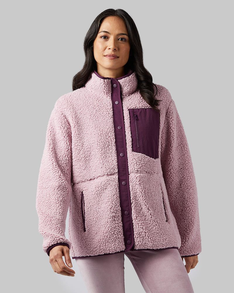 WOMEN'S COZY SHERPA SNAP JACKET sold by 32 Degrees