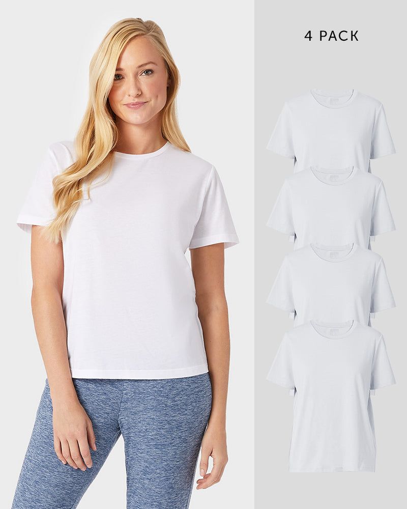 WOMEN'S 4-PACK SOFT COTTON CREW T-SHIRT sold by 32 Degrees