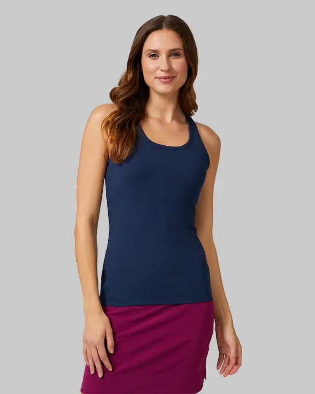 WOMEN'S SOFT RIB RACERBACK BRA TANK made by 32 Degrees