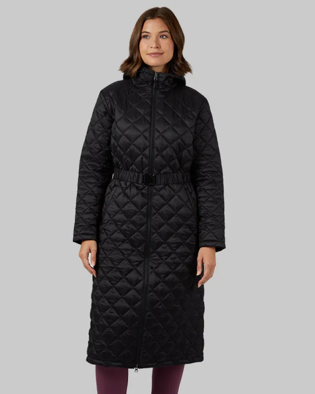 WOMEN'S DIAMOND QUILTED MAXI POLY-FILL COAT made by 32 Degrees