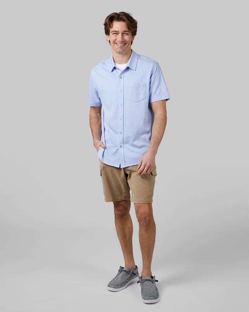 MEN'S CASUAL KNIT SHORT SLEEVE BUTTON-UP sold by 32 Degrees product image thumbnail 4