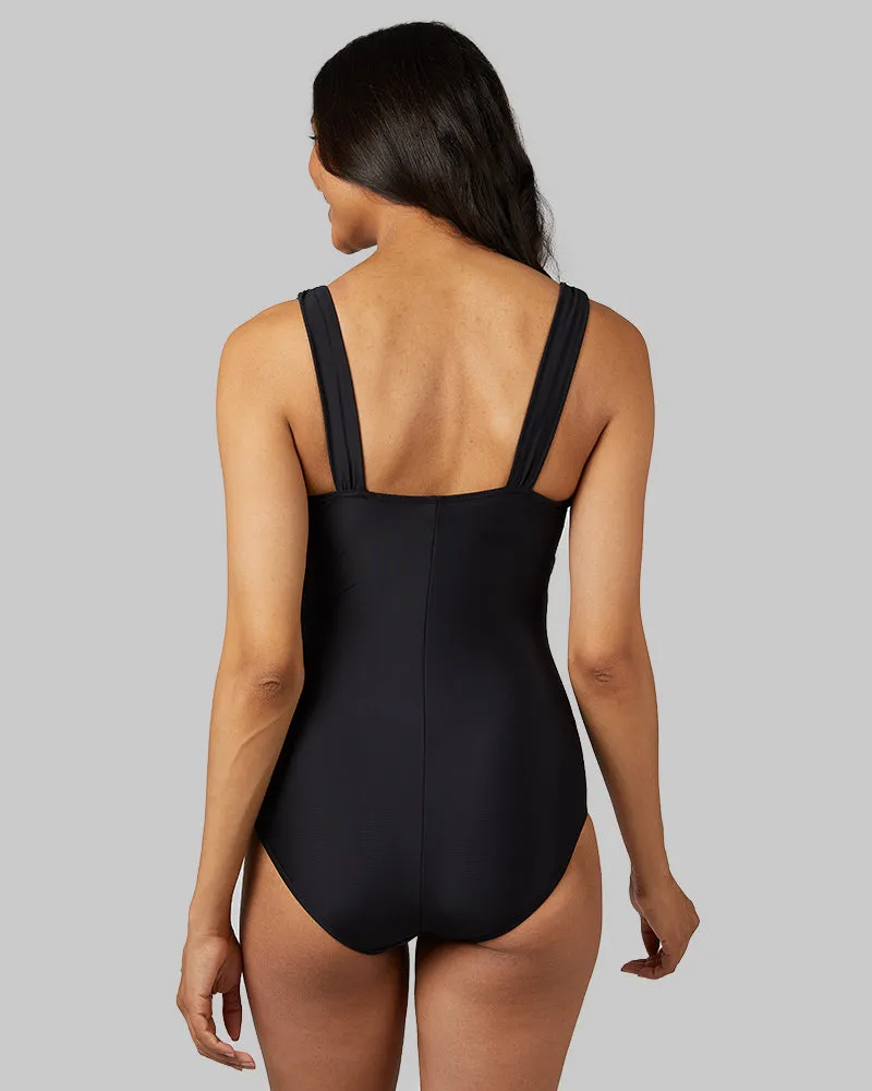 WOMEN'S RUCHED PLUNGE ONE PIECE SWIMSUIT sold by 32 Degrees product image thumbnail 5