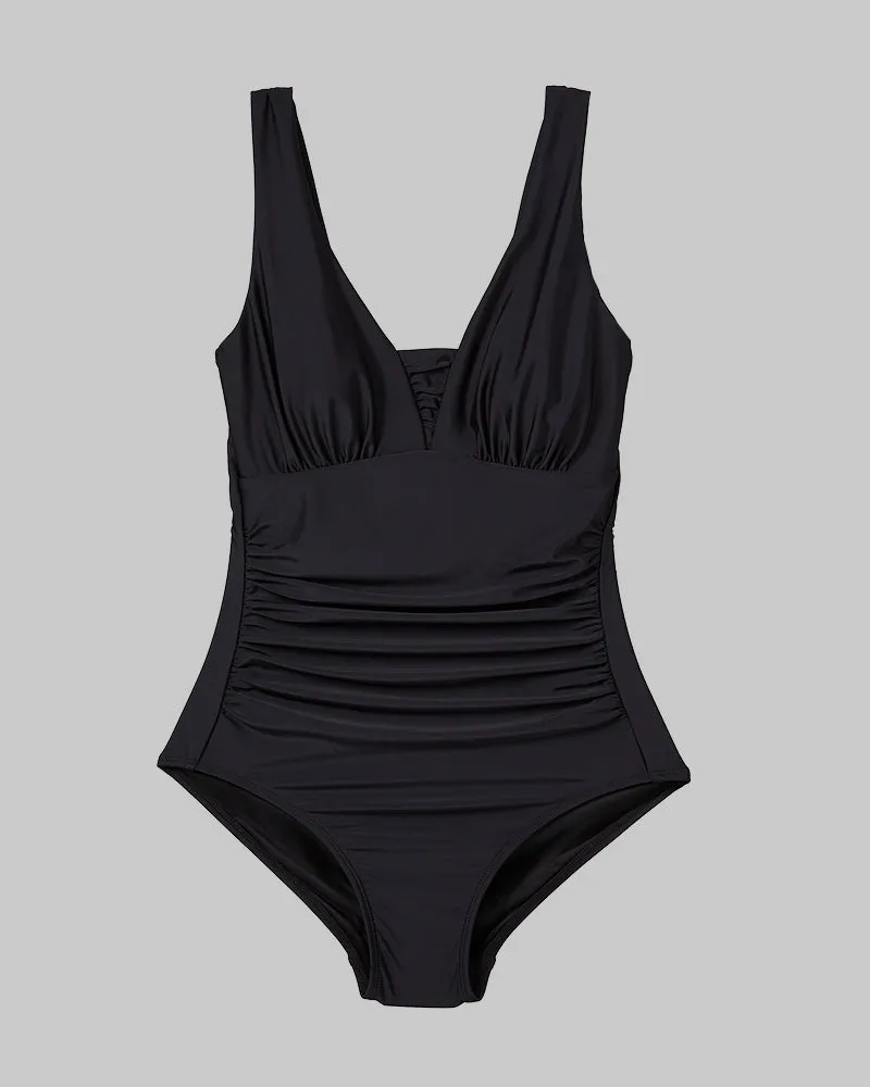 WOMEN'S RUCHED PLUNGE ONE PIECE SWIMSUIT sold by 32 Degrees product image thumbnail 2