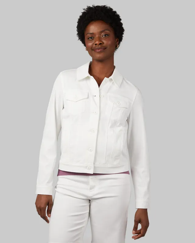 WOMEN'S MINI KNIT TWILL TRUCKER JACKET made by 32 Degrees