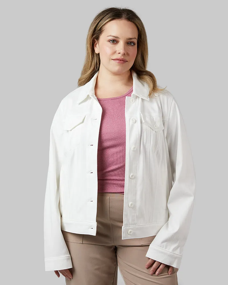 WOMEN'S MINI KNIT TWILL TRUCKER JACKET sold by 32 Degrees product image thumbnail 5