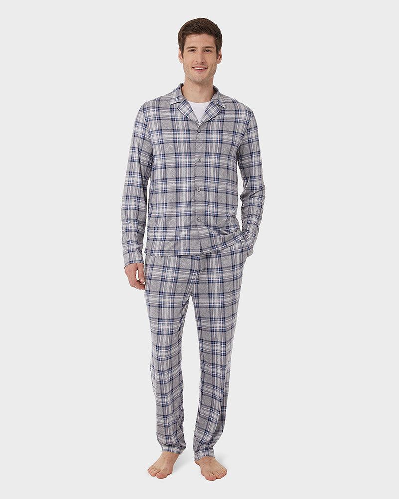 MEN'S STRETCH COMFORT BUTTON-UP 2PC SLEEP SET sold by 32 Degrees product image thumbnail 2