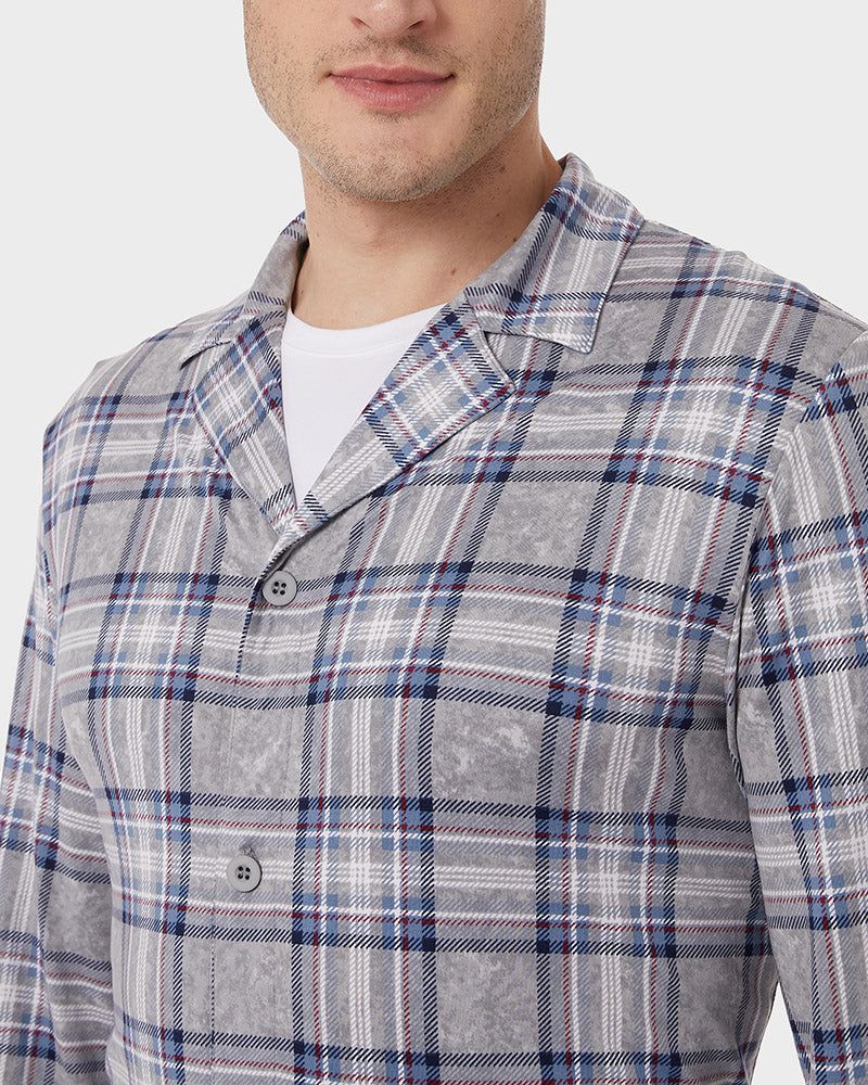 MEN'S STRETCH COMFORT BUTTON-UP 2PC SLEEP SET sold by 32 Degrees product image thumbnail 3