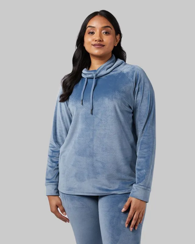 WOMEN'S SOFT VELOUR FUNNEL NECK TOP sold by 32 Degrees