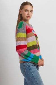LOLA STRIPED CREW sold by 360 Cashmere