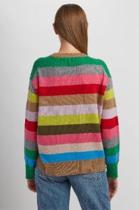 LOLA STRIPED CREW sold by 360 Cashmere