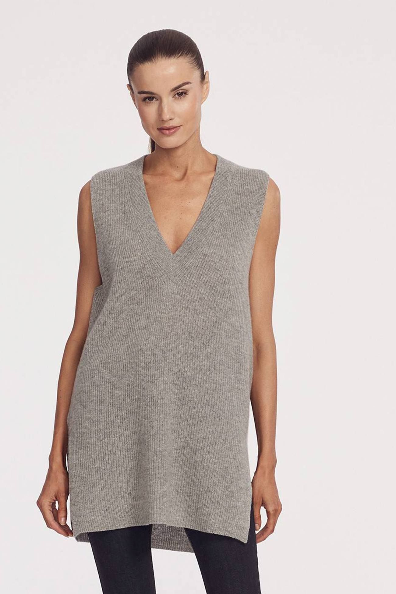 FERNANDA V-NECK VEST sold by 360 Cashmere
