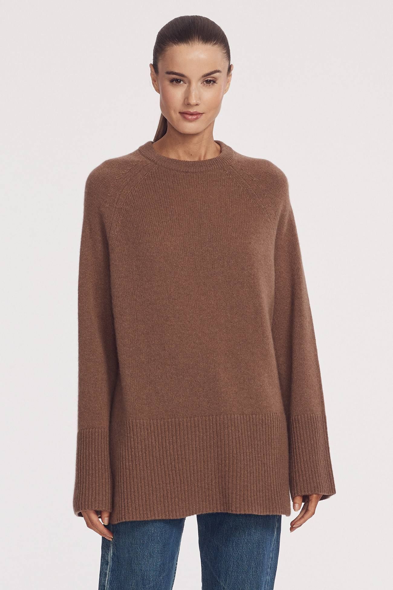 ALANI BELL SLEEVE CREW sold by 360 Cashmere