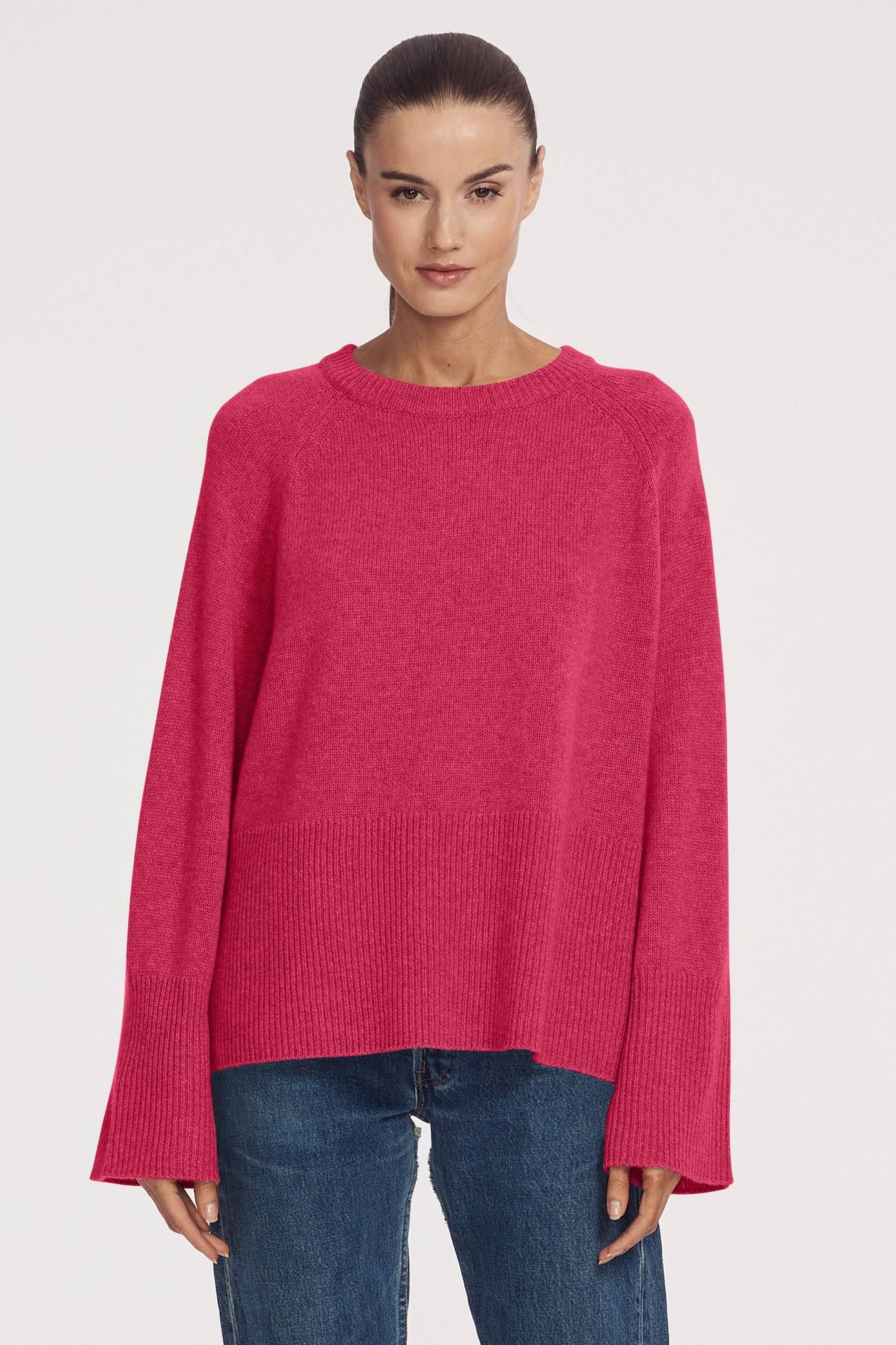 KRYSTAL BELL SLEEVE CREW sold by 360 Cashmere