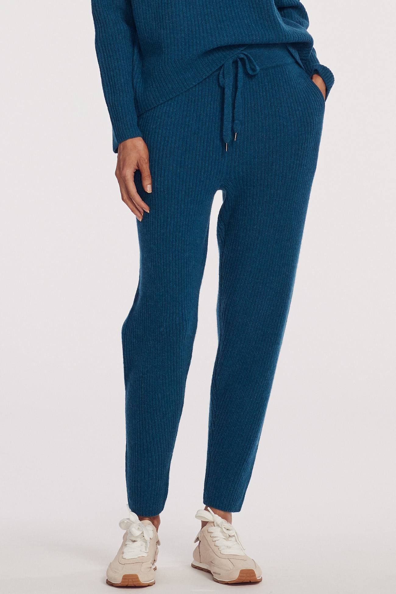 VIOLET RIBBED JOGGER sold by 360 Cashmere