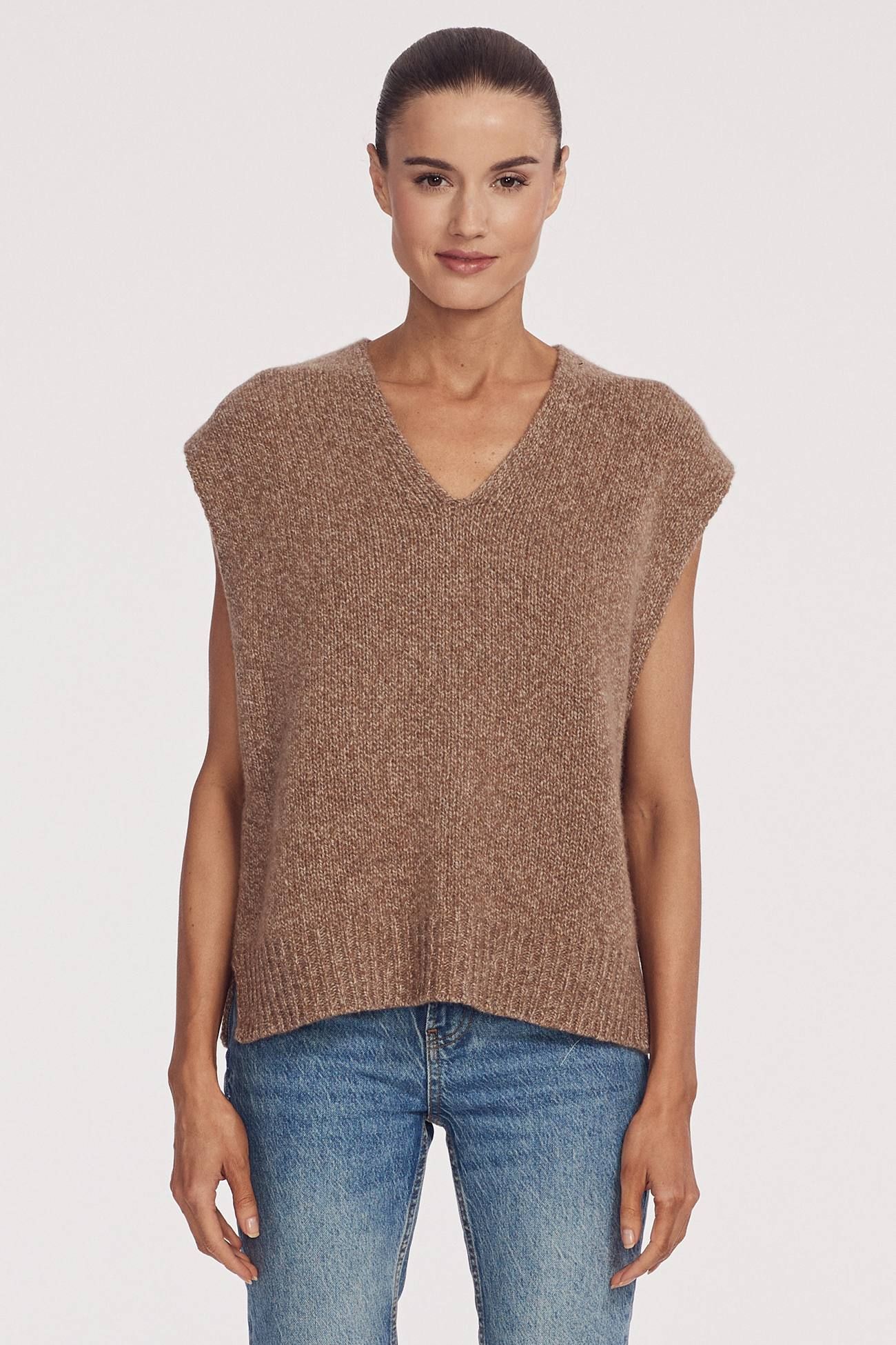 AYLA PULLOVER VEST sold by 360 Cashmere