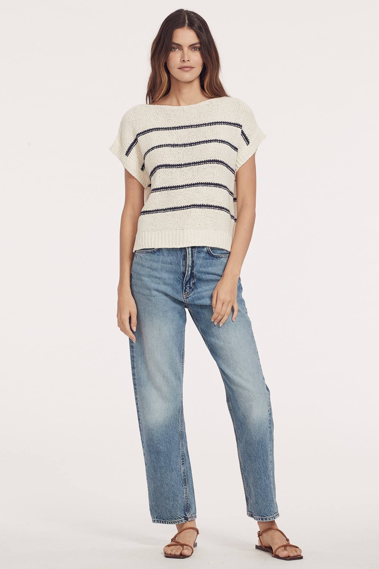 CLARENCE STRIPED CREW sold by 360 Cashmere product image thumbnail 8