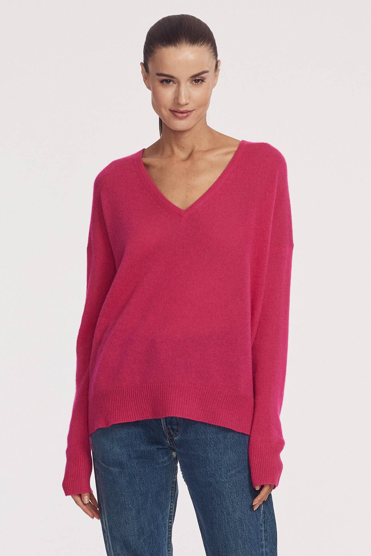 TEGAN V-NECK sold by 360 Cashmere